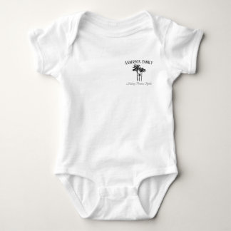 Body Para Bebê Baby’s First Beach Trip Shirt Vacation Palm 