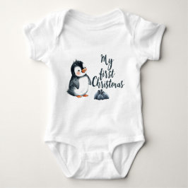 Body Para Bebê Baby’s First Christmas Shirt | Personalized