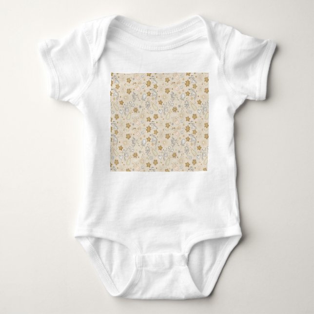 Body Para Bebê Baby’s First New Year 2026 – Gold Confetti (Frente)