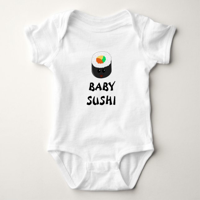 Body Para Bebê Baby Sushi Kawai (Frente)