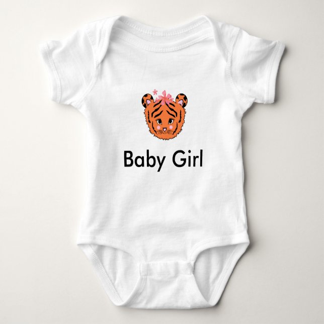 Body Para Bebê Baby Tiger Girl Onsie (Frente)