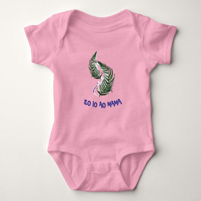 Body Para Bebê Baby Toddler Bodysuit New Zealand Aotearoa Fern  (Frente)