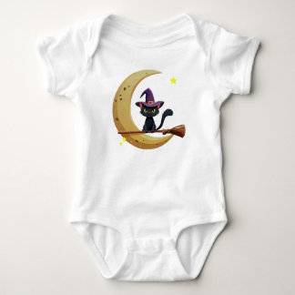 Body Para Bebê Baby Witch Kitty on Moon