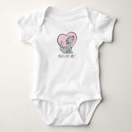 Body Para Bebê Baby Wolf with Heart - Wild and Sweet