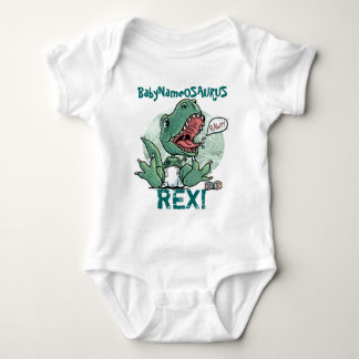 Body Para Bebê BabyNameosaurus Rex edita com seu nome dos bebês!