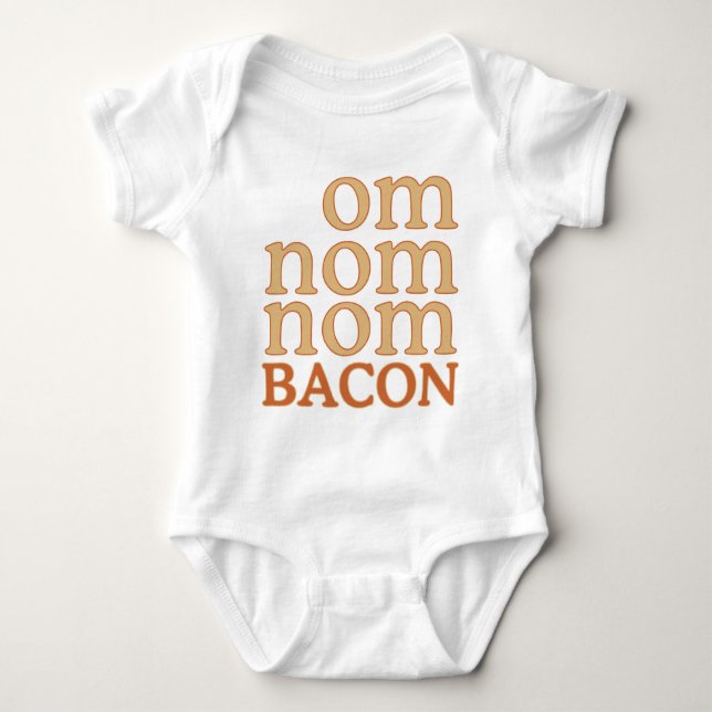 BODY PARA BEBÊ BACON DE OM NOM NOM (Frente)