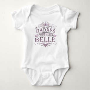 Body Para Bebê Badass Bell do sul (bandeira)