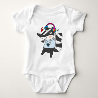 Body Para Bebê Badger com roupa para bebê para auscultadores
