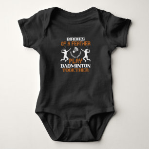 Body Para Bebê Badminton - Birdies of a feather
