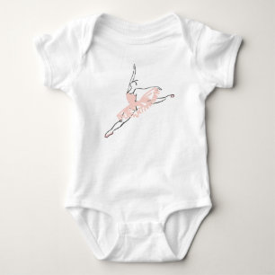Body Para Bebê Bailarina cor-de-rosa bonito