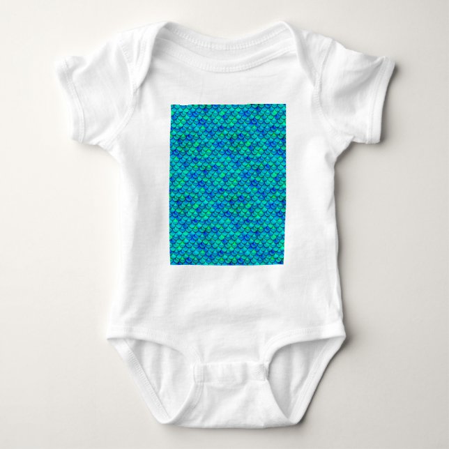 Body Para Bebê Balanças Azuis Aqua (Frente)
