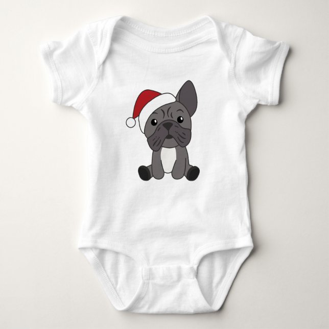 Body Para Bebê Balão de Natal Francês - Animais de inverno para n (Frente)