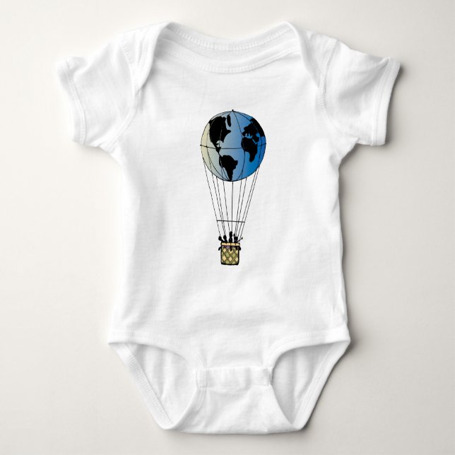 Body Para Bebê Balão do mundo (Frente)