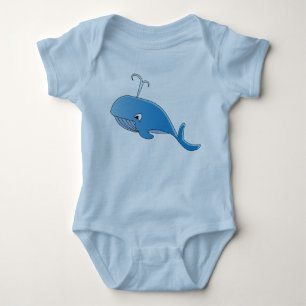 Body Para Bebê Baleia - Bebê Jersey Bodysuit