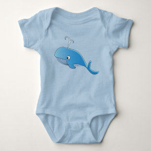 Body Para Bebê Baleia - Bebê Jersey - Roupa dentada
