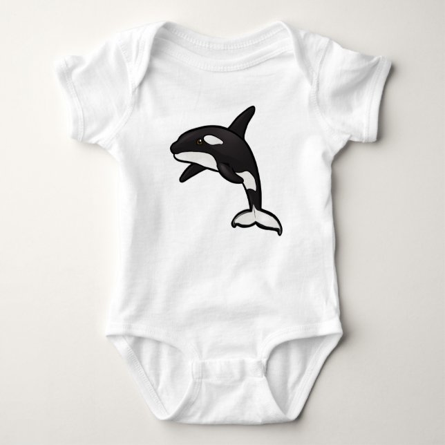 Body Para Bebê Baleia da orca (Frente)
