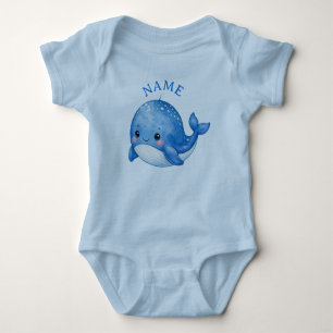 BODY PARA BEBÊ BALEIA KAWAII FOFINHA