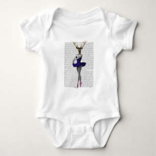 Body Para Bebê Ballerina Deer em Azul