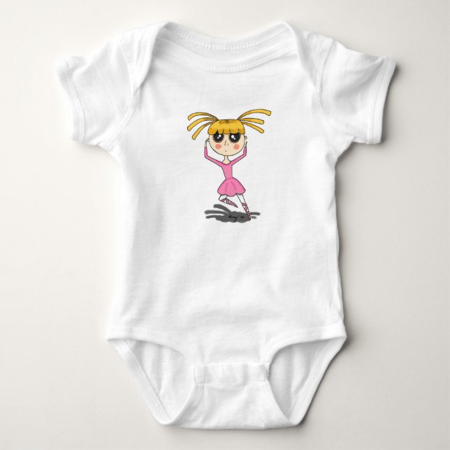 Body Para Bebê Ballerina Shirts (Frente)