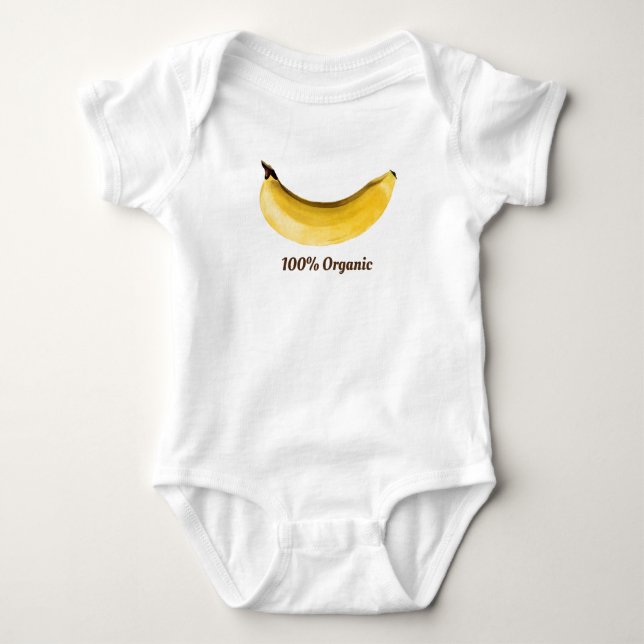 Body Para Bebê "BANANA BIOLÓGICA 100%" #foodiepower  (Frente)