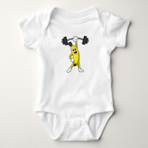 Body Para Bebê Banana em Fortalecimento com Barbell