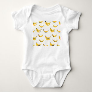 Body Para Bebê Bananas desenhadas à mão, padrão sem costura na mo