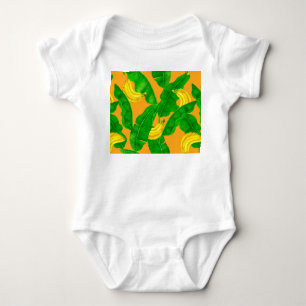Body Para Bebê Bananas e folhas design