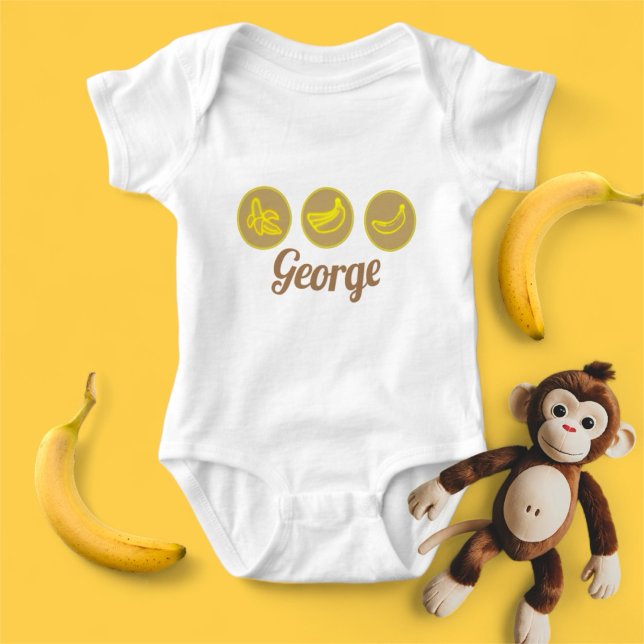 Body Para Bebê Bananas-neon amarelas e bronzeadas (Criador carregado)