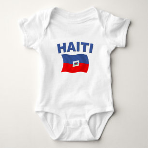 Body Para Bebê Bandeira 1 de Haiti