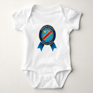 Body Para Bebê Bandeira abstrata de Congo, a República
