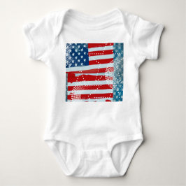 Body Para Bebê Bandeira Americana