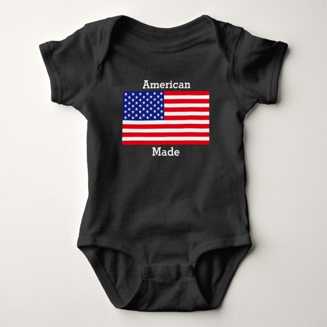 Body Para Bebê bandeira americana (Frente)
