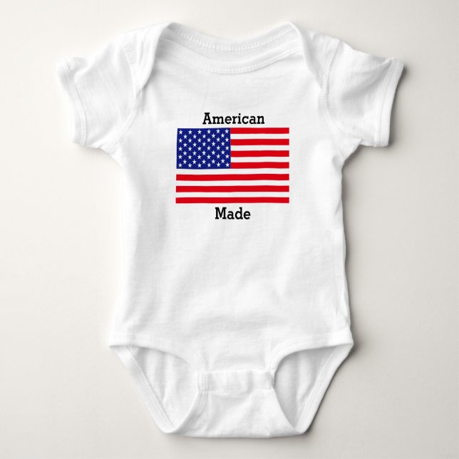 Body Para Bebê bandeira americana (Frente)