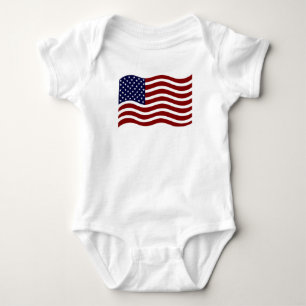 Body Para Bebê Bandeira Americana
