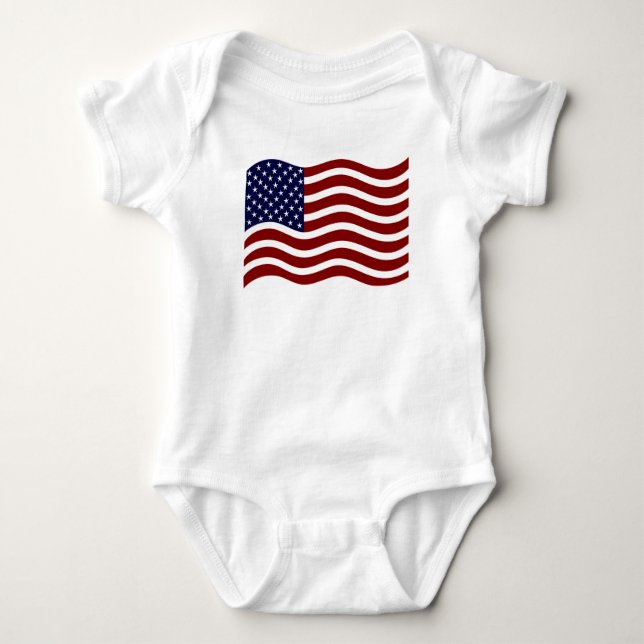 Body Para Bebê Bandeira Americana (Frente)