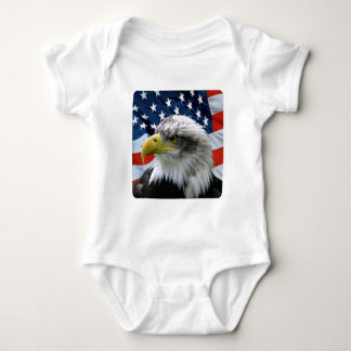 Body Para Bebê Bandeira americana da águia americana