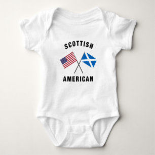 Body Para Bebê Bandeira americana escocesa