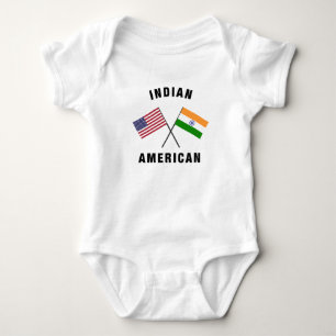 Body Para Bebê Bandeira americana indiana