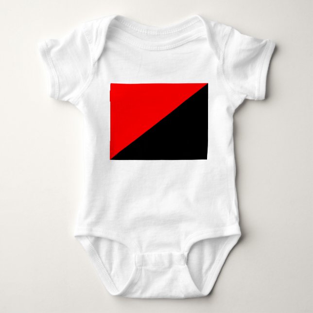 Body Para Bebê Bandeira Anarquista (Anarquismo) (Frente)