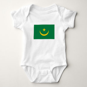 Body Para Bebê Bandeira Antiga da Mauritânia
