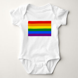 Body Para Bebê Bandeira Arco-Íris (LGBT)