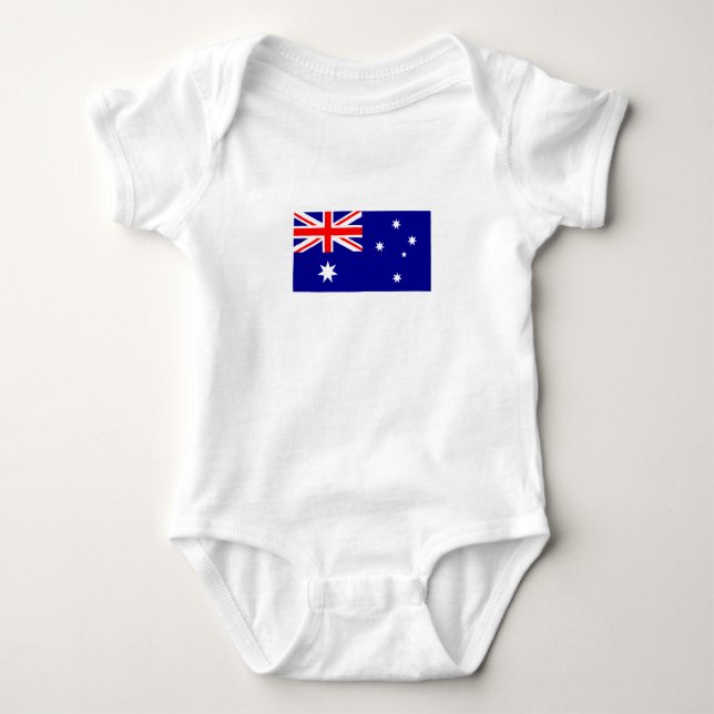 Body Para Bebê Bandeira Australiana Patriótica (Frente)
