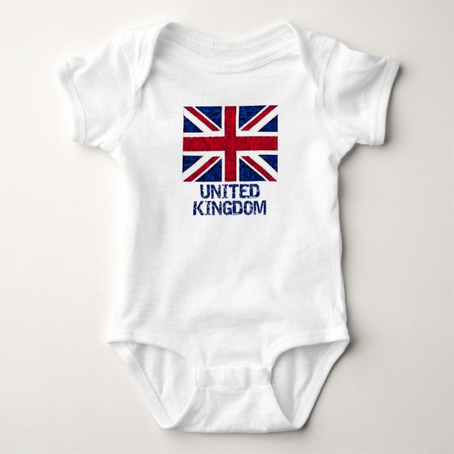 BODY PARA BEBÊ BANDEIRA BRITÂNICA (Frente)