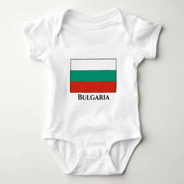 Body Para Bebê Bandeira Bulgária (Frente)