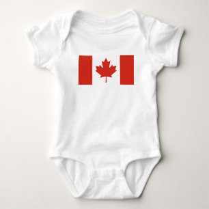 Body Para Bebê Bandeira Canadense Patriota