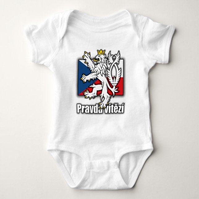 Body Para Bebê Bandeira checa da brasão do leão (Frente)