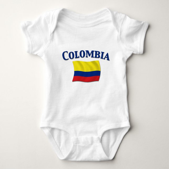 Body Para Bebê Bandeira colombiana 1 (Frente)