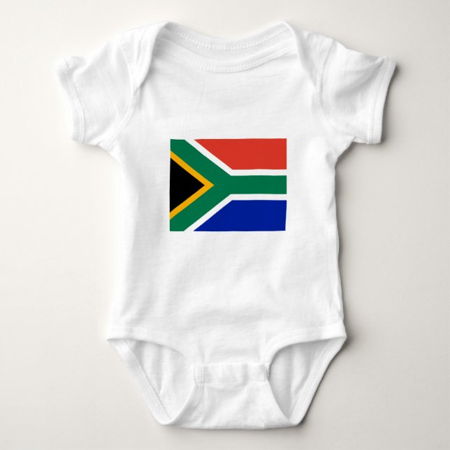Body Para Bebê bandeira da áfrica do sul (Frente)