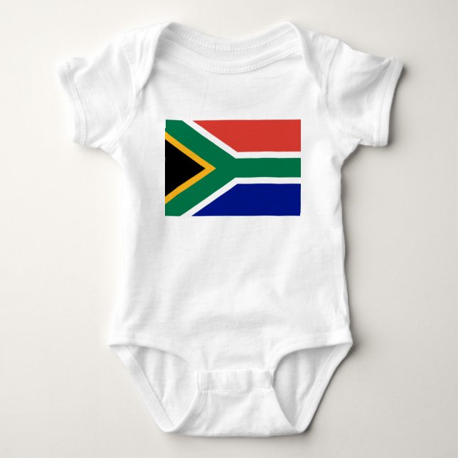 Body Para Bebê Bandeira da África do Sul (Frente)