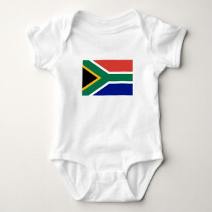 Body Para Bebê Bandeira da África do Sul